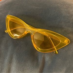 Yellow cat eye sunglasses